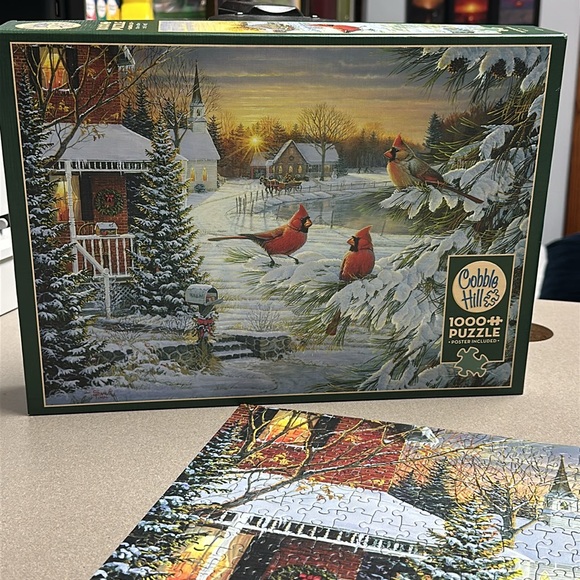 Cobble Hill 1,000 piece puzzle Sunset Cardinals - Picture 10 of 12